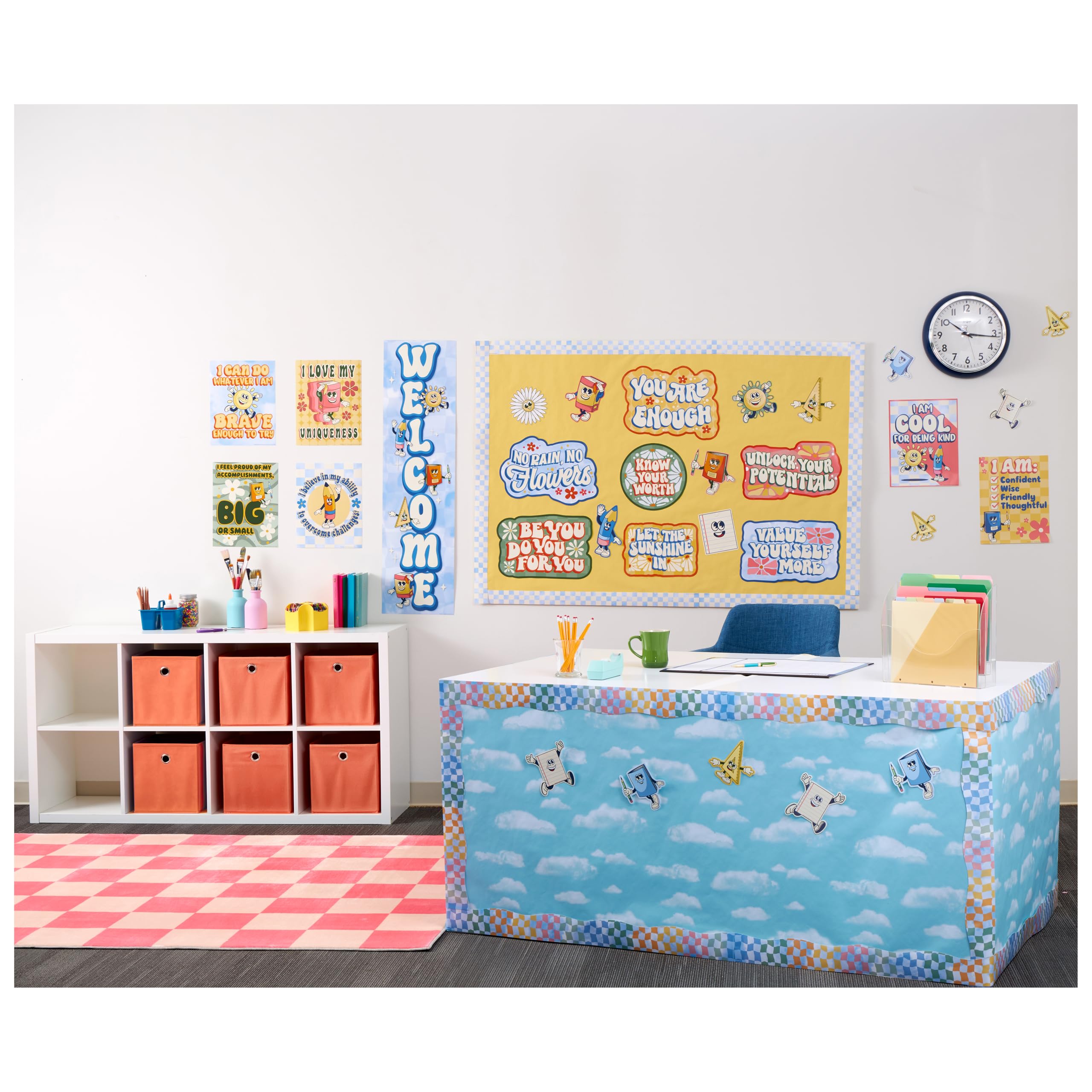 Eureka 838008 S'Cool Era Mini-Poster-Set für Lehrer, 27,9 x 35,6 cm, mehrfarbig, 8 Stück