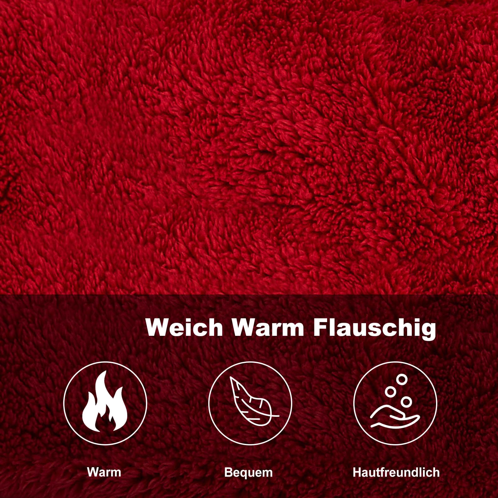 PUTUO Lang Flauschig Bademantel für Herren: Winter Morgenmantel mit Kapuze - Weiche warme Fleece Bademäntel - Extra Langer flauschiger Plüsch Hausmantel für Männer