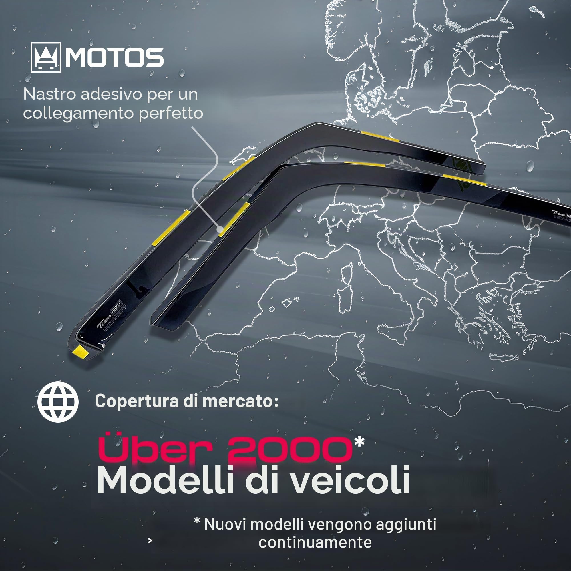 MOTOS Deflettori Finestrini Auto per LEAPMOOTR T03 dal 2020 Deflettori d'Aria Antiturbo e Antivento, Protezione dalle Intemperie, Riduzione del Rumore, Installazione Semplice, Durata e Robustezza