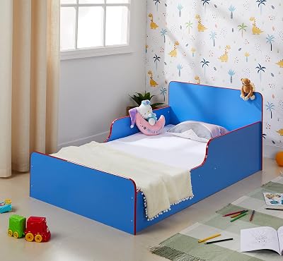 Amazon Brand - Solimo Phobos Engineered Wood Kids Bed with Storage (Matte Finish, Blue)
