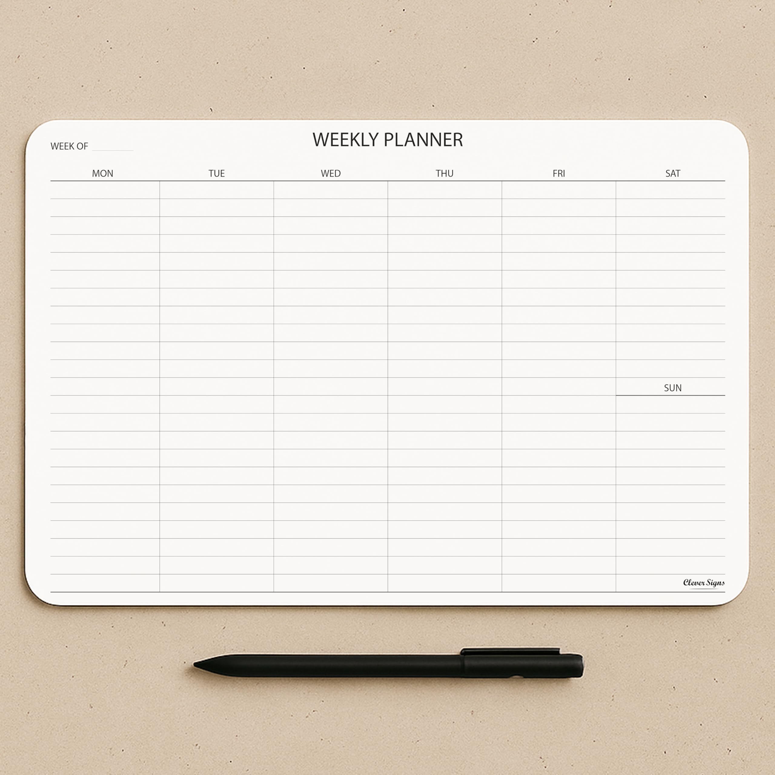 Wochenplaner-Block, wöchentliche To-Do-Listen-Notizblock, abreißbar, undatiert, Terminplaner Wochenplaner-Notizblock, A4-Größe (21,1 x 29,7 cm), dickes Premium-Papier mit Rückenstütze aus Karton