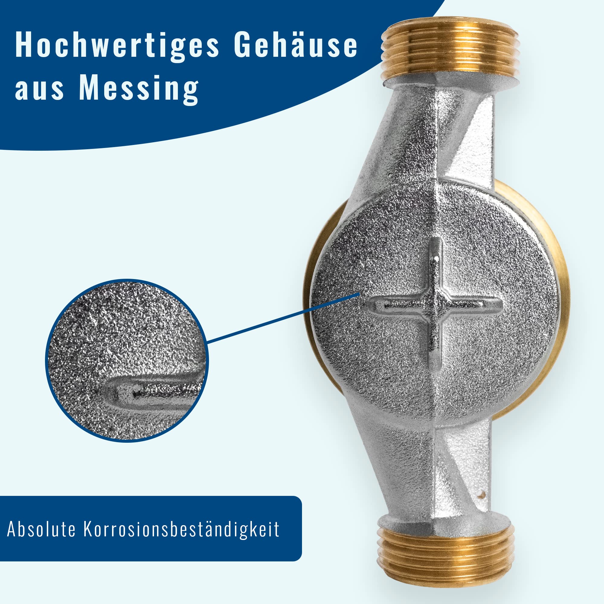 Wasserzähler für Kaltwasser, Wasseruhr 1/2 Zoll, Hauswasserzähler Aufputz 110 mm, geeicht & MID zugelassen 2023