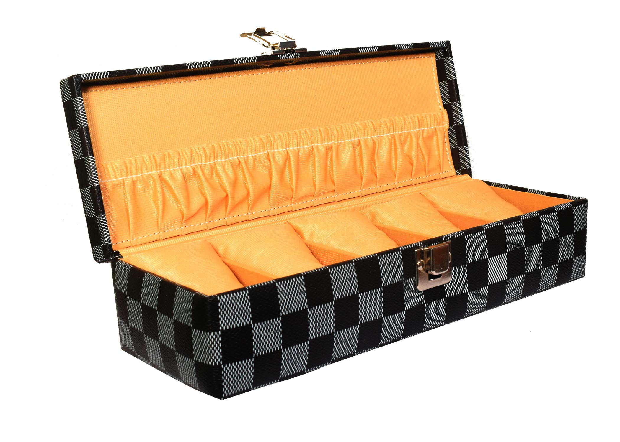 Galaxy Craft Blue & gray Check Design watch box for Five watches (WITHOUT WATCH) (B0BTVV6DQ1) Amazon Price History, Amazon Price Tracker