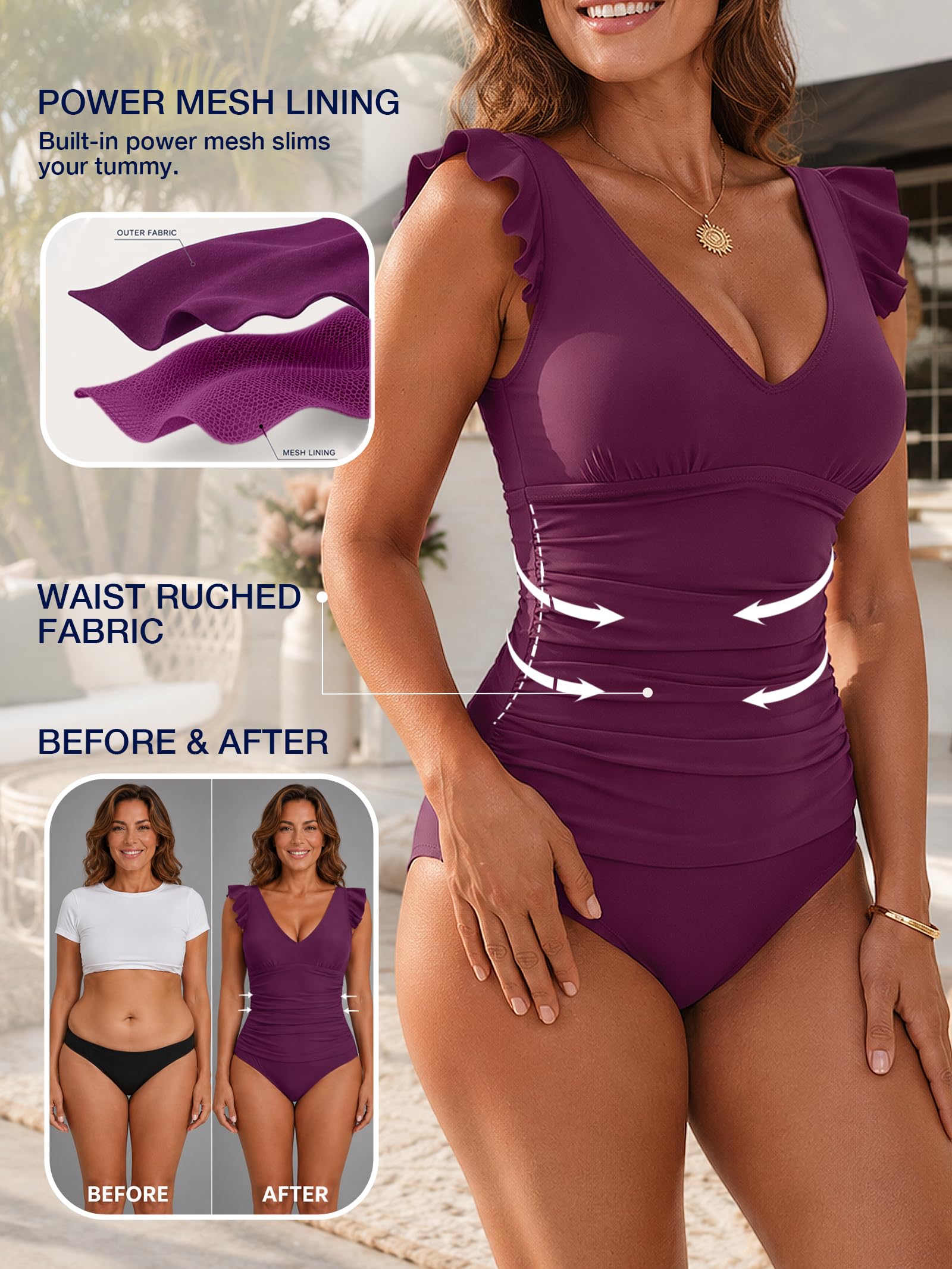 Damen Athletic Training Verstellbarer Riemen Einteiler Badeanzüge Sport Bademode Farbe Schwarz Badeanzüge