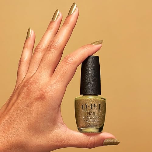 Miniatura 4 de OPI - Esmalte de uñas Nail Lacquer, Five Golden Flings, hasta 7 días de uso, antiastillas y de secado rápido, colección Terribly Nice, 0.5floz,