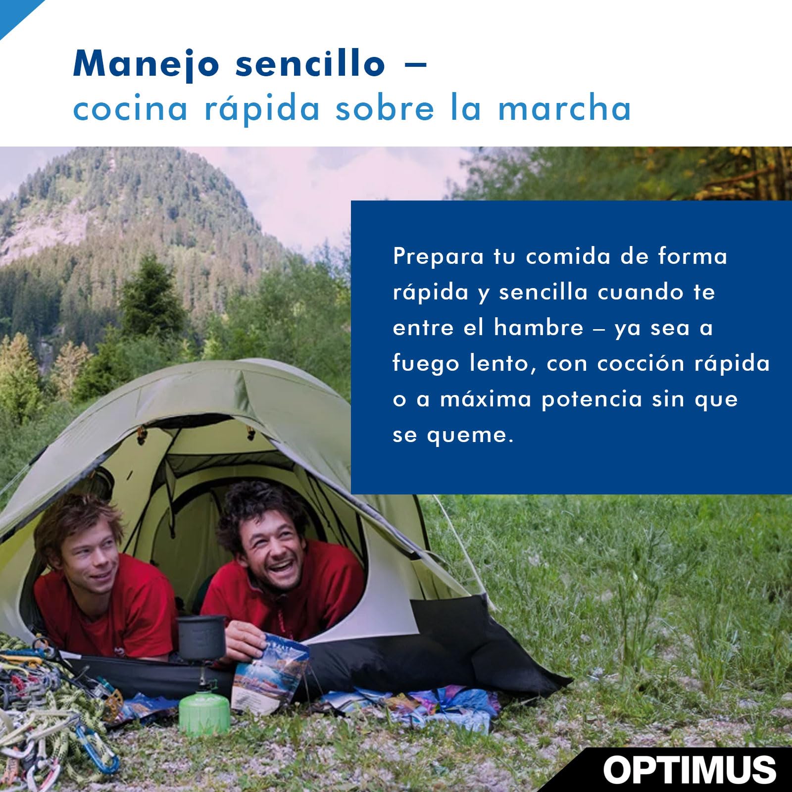 OPTIMUS Crux Lite Solo Gas Cooker Set 3000 W - Camping Stove with Pot