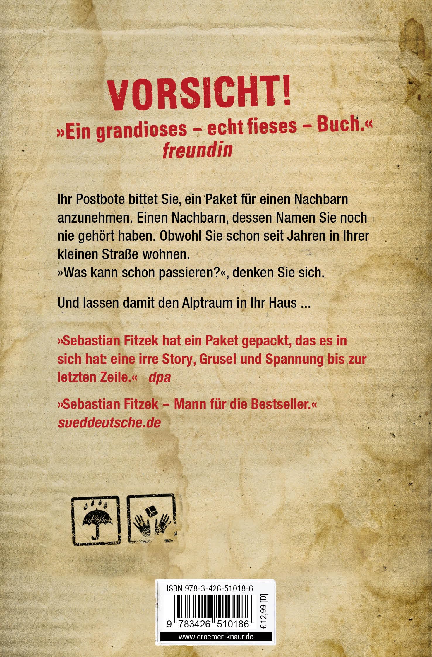 Das Paket: Psychothriller | SPIEGEL Bestseller Platz 1 | "Sebastian Fitzek hat ein Paket gepackt, das es in sich hat - eine irre Story, Grusel und Spannung bis zur letzten Zeile." dpa