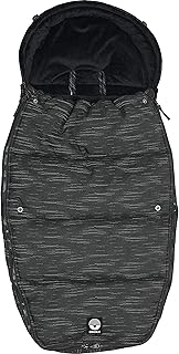 Dooky Footmuff Matrix Large Baby Saco para la silla de paseo y el asiento del bebé (de 0 a 9 meses, resistente al invierno, al agua y al viento, para arneses de 3 y 5 puntos), Negro