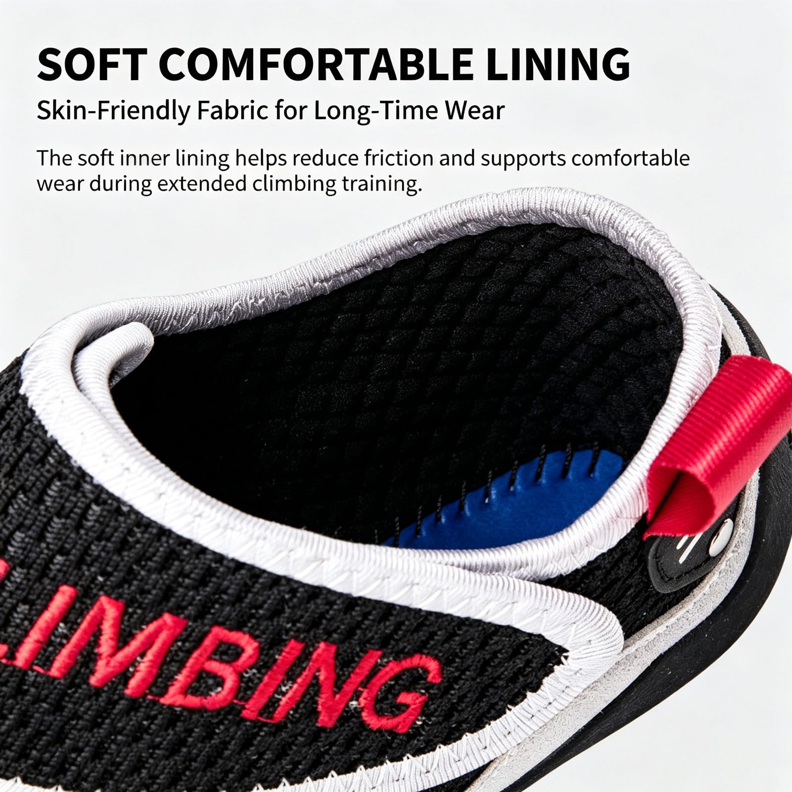 Zapatillas De Boulder Horma plana Refuerzo en la puntera Zapatos scalada Goma pegajosa Pisar PrecisióN Los Puntos Tallas: 32-44 Con cinta adhesiva FáCil De Poner Quitar para Una SesióN De BúLder