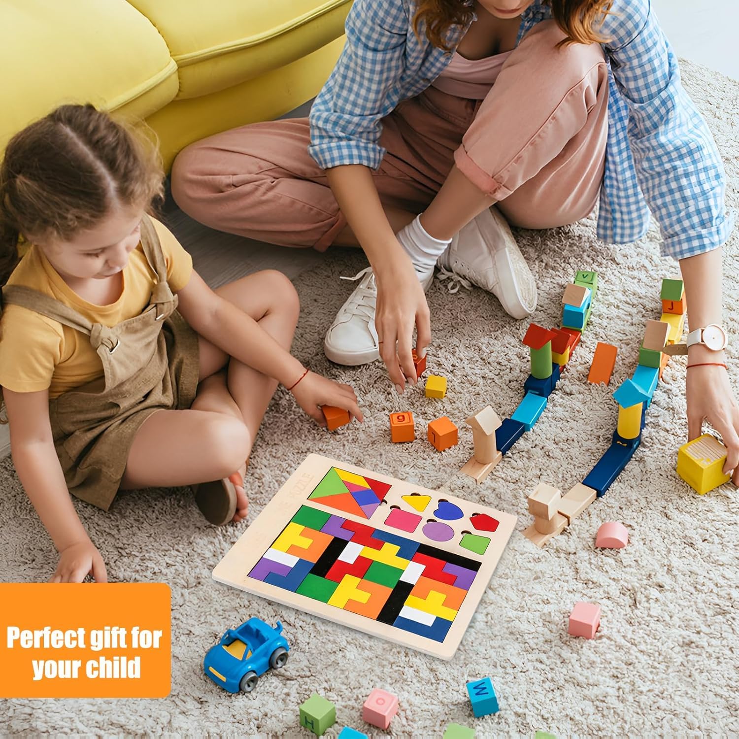 Giochi Bambini 3 4 5 6 Anni, Tangram Bambini Puzzle di legno Giochi Montessori 3 4 5 6 Anni Puzzle Bambini 3 4 5 6 Anni Regalo Bambina 3-6 Anni Giocattoli Bambini 3-6 Anni Gioco Educativo Giochi