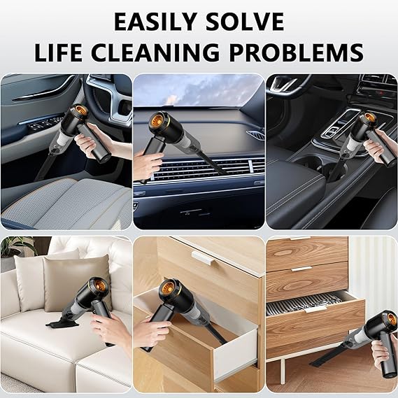 Handheld Vacuum,Car Vacuum Cleaner,4-in-1 20000PA High Power Portable Rechargeable Vacuum Cleaner with Brushless Motor