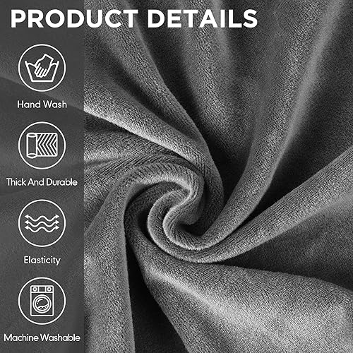 Miniatura 3 de Peryiter 7 fundas para sofá reclinable seccional en forma de L, fundas para sofá modular de 5 asientos, terciopelo de seda lechera, funda elástica