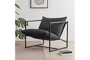 ZINUS Aidan Sling Accent Chair: Comfort and Style in Dark Grey