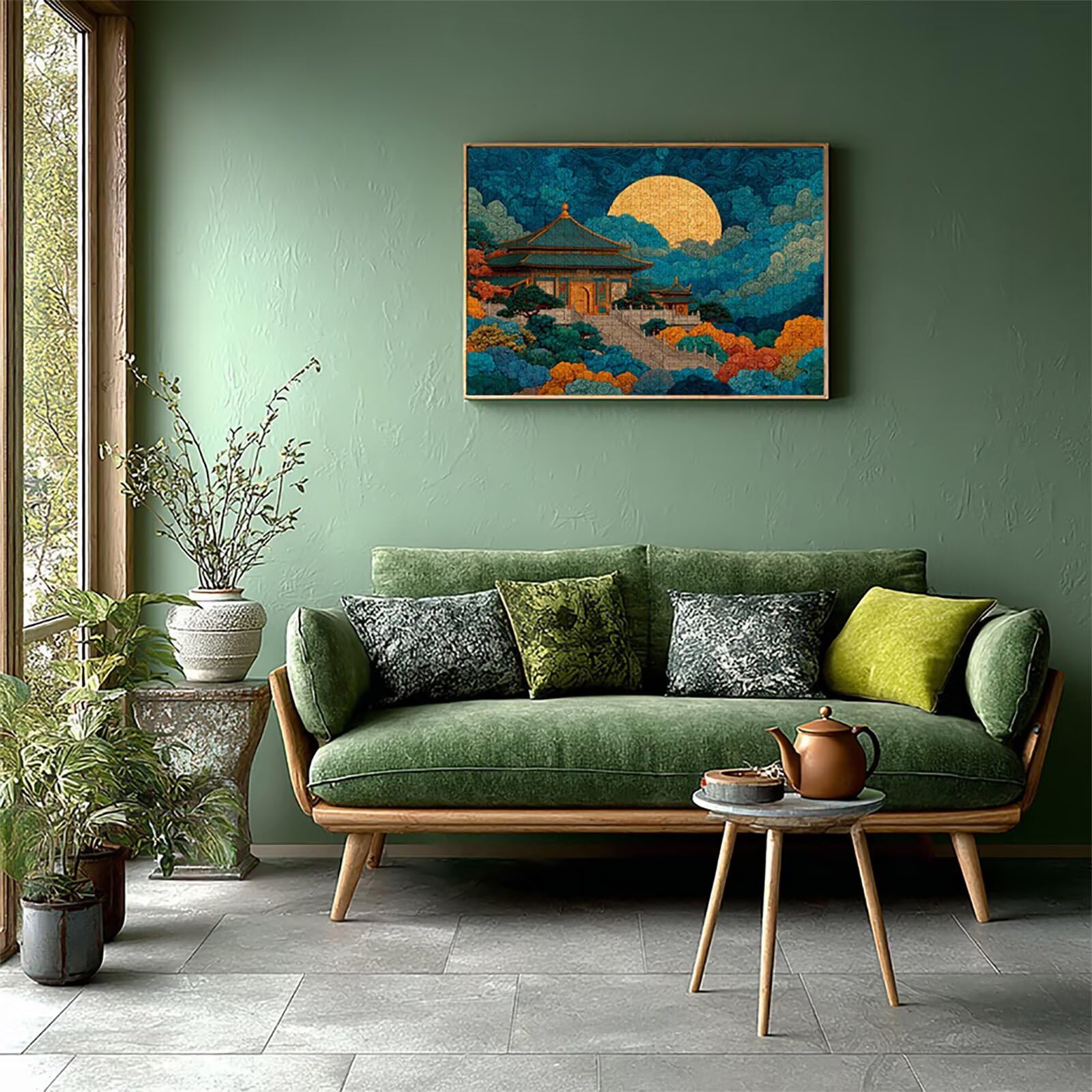 Chińskie drewniane puzzle 4000 sztuk, puzzle dla dorosłych z pudełkiem 141 x 87 cm, łamigłówki, dla mężczyzn kobiet nastolatek, kreatywne gry logiczne, dekoracja domu, 9-7860