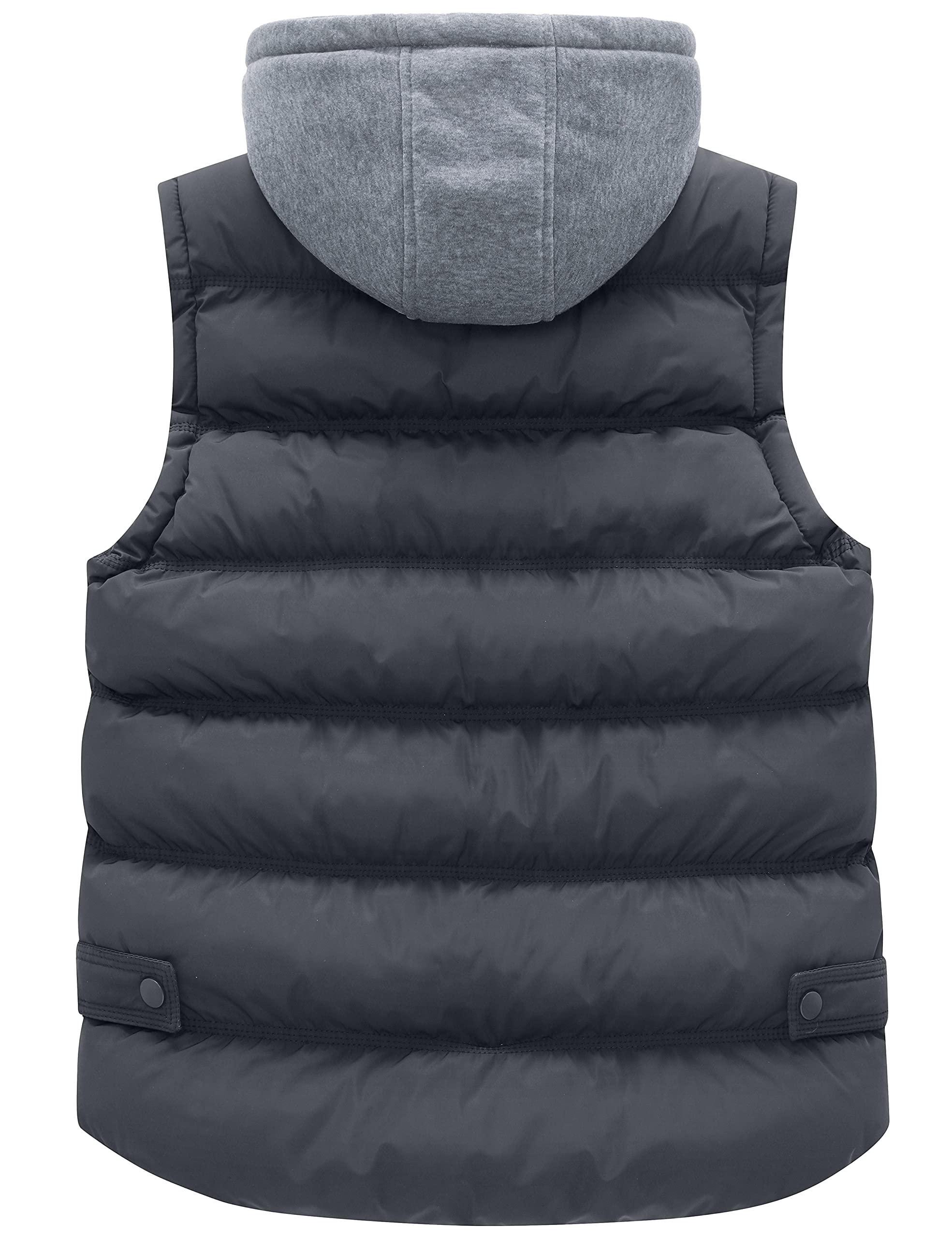 Wantdo Chaleco Acolchado de Algodón para Mujer Chaleco Cálido de Invierno Calentador de Cuerpo con Capucha Extraíble Mujer