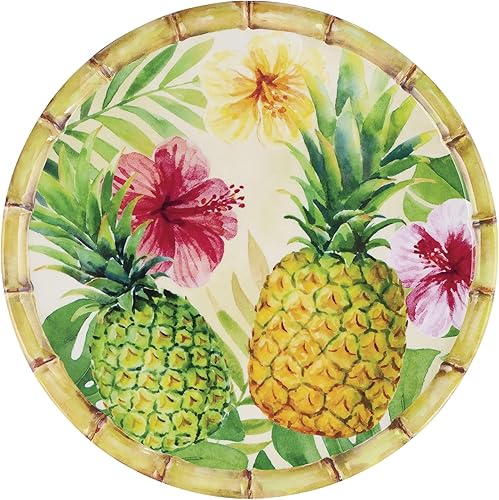 Miniatura 12 de UP ware Monstera - Juego de platos llanos de melamina, platos redondos para plato principal, pasta y ensalada, sin BPA, aptos para lavavajillas
