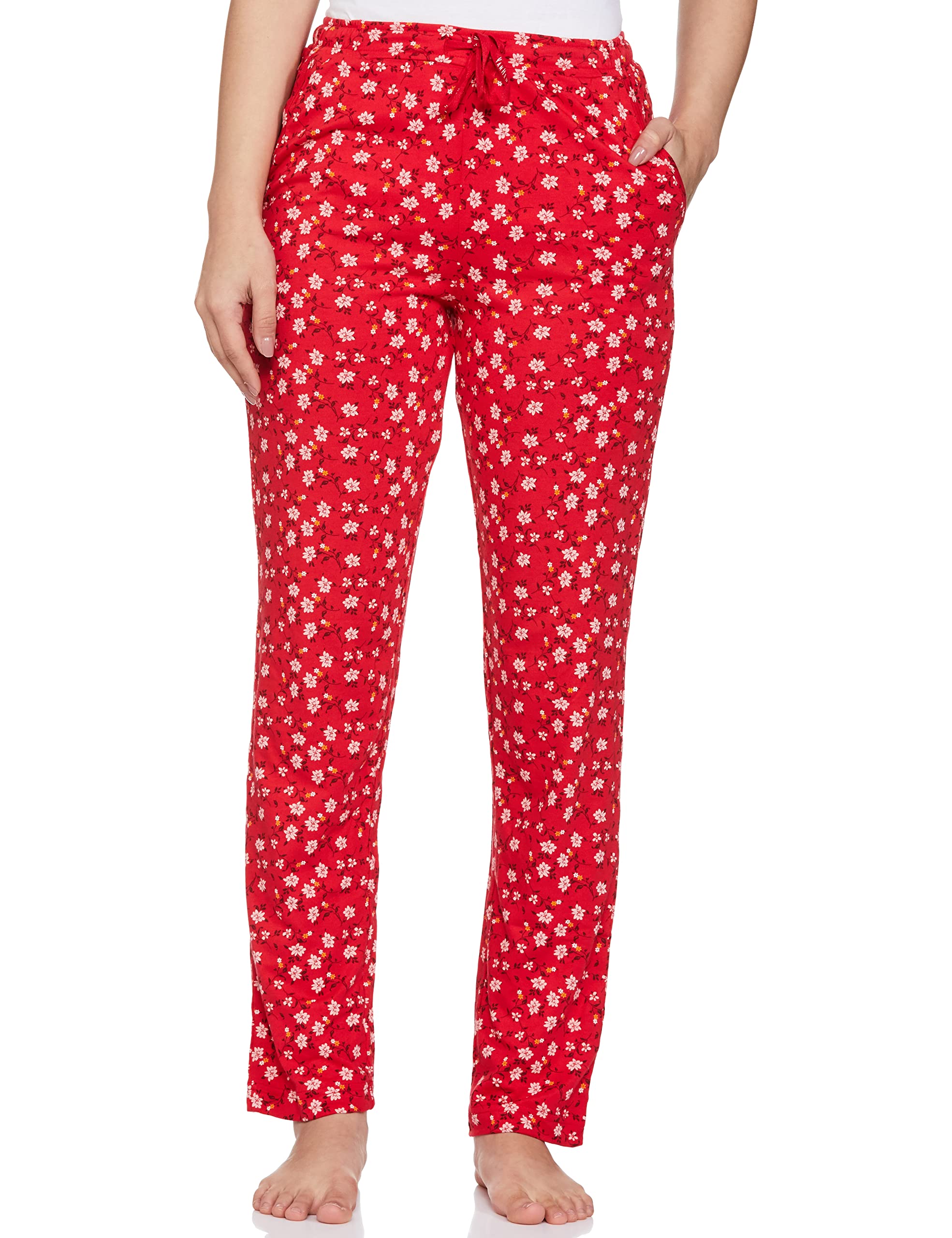van heusen Women Allover Print Casual Style Lounge Pants - Modal Cotton - Functional Pocket, Ultra Soft, Drawstring Waist_55307_Floral Harmony_L, Large, Assorted-picture-52