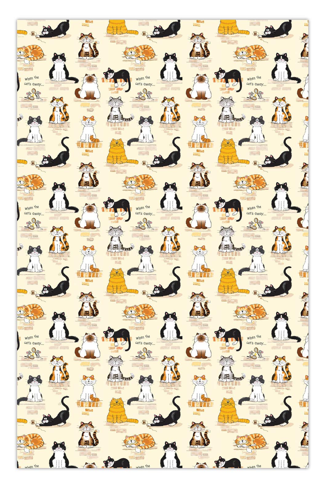 Samuel Lamont When The Cat's Away Cotton Tea Towel
