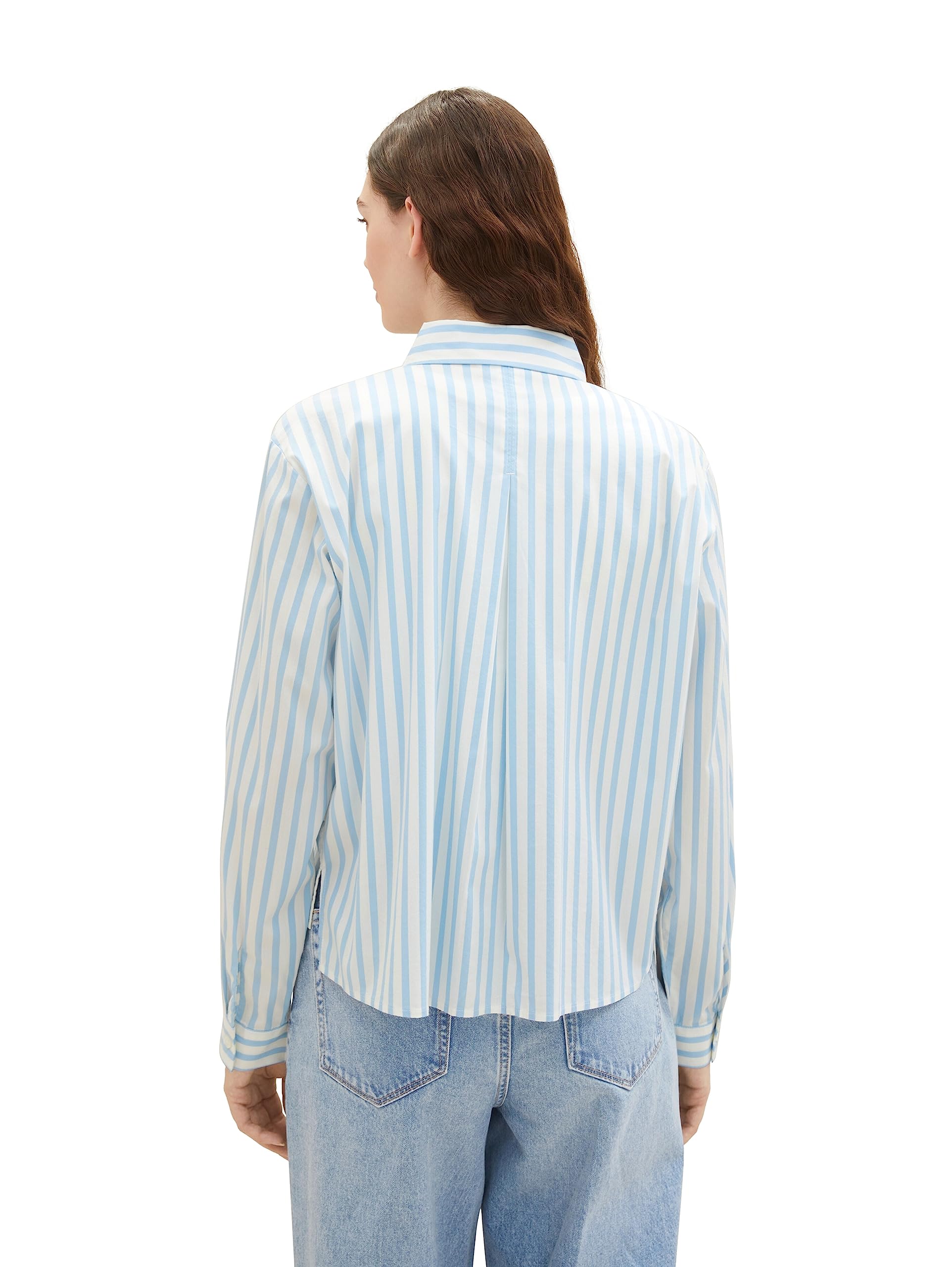 TOM TAILOR Denim Damen 1038121 Boxy Basic Hemd-Bluse (1er Pack)