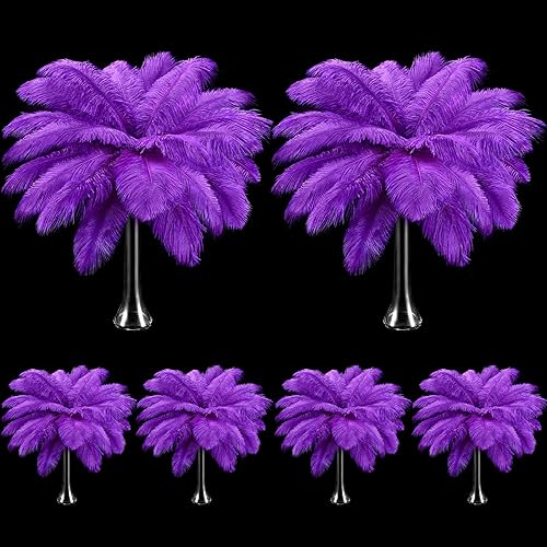 Tigeen 200 plumas de avestruz a granel, plumas de avestruz naturales grandes de 12 a 14 pulgadas para bodas, fiestas, centros de mesa, manualidades,
