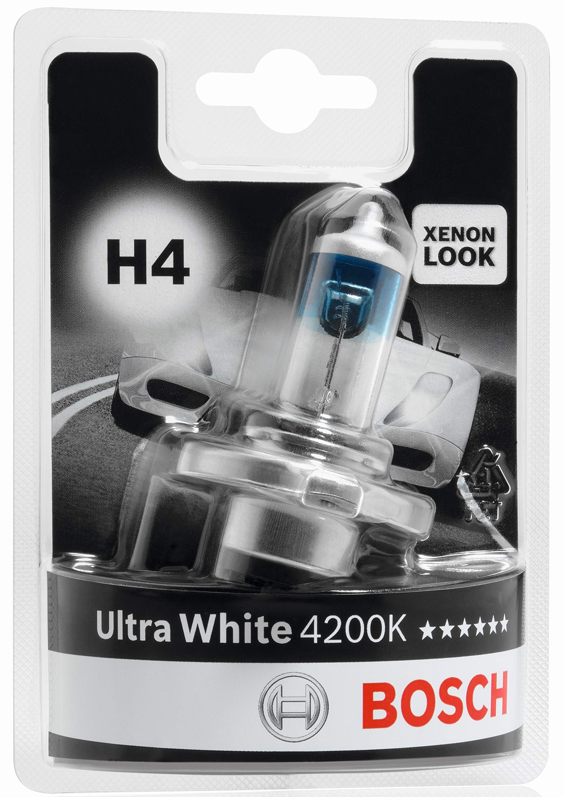 Bosch H4 (472) Ultra White 4200K headlight bulb - 12 V 60/55 W P43t - 1 bulb