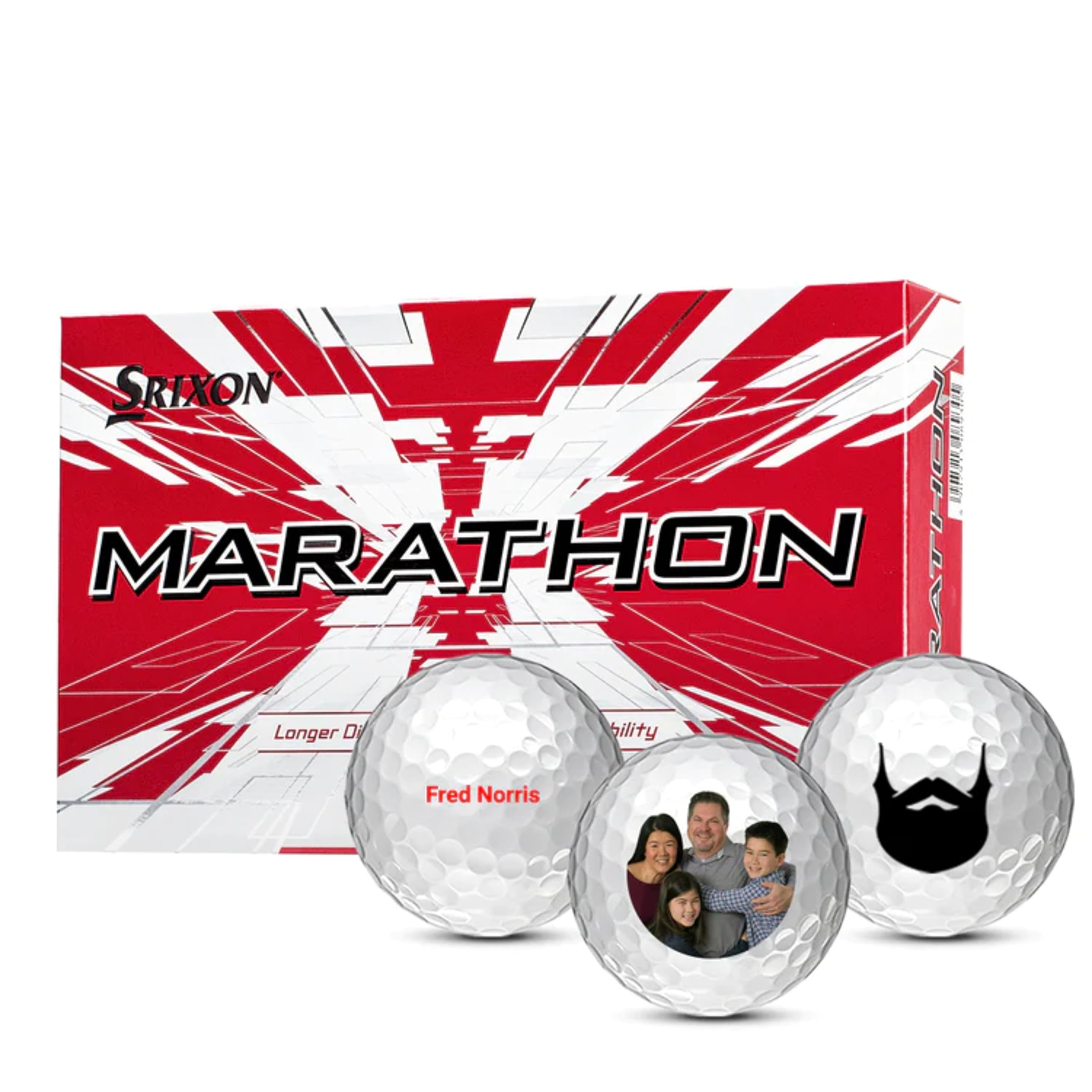 Srixon Marathon Custom Golf Balls - Imprint a Personalized Design or Logo - 15 Pack