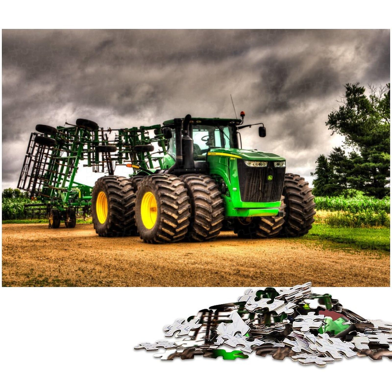 Farming Tools Tractors 1000 Pieces Puzzles for Adults cardboard Puzzles DIY Decoration, Brain Challenge, for Adult, Family, 26X38CM/10.23x14.96inch