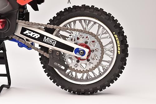 Miniatura 3 de Aluminio 7075-T6 Cadena Ajustador De Tensión Conjunto Para LOSI 1:4 Promoto-MX Motocicleta Dirt Bike RTR LOS06000 LOS06002 Actualizaciones - Azul