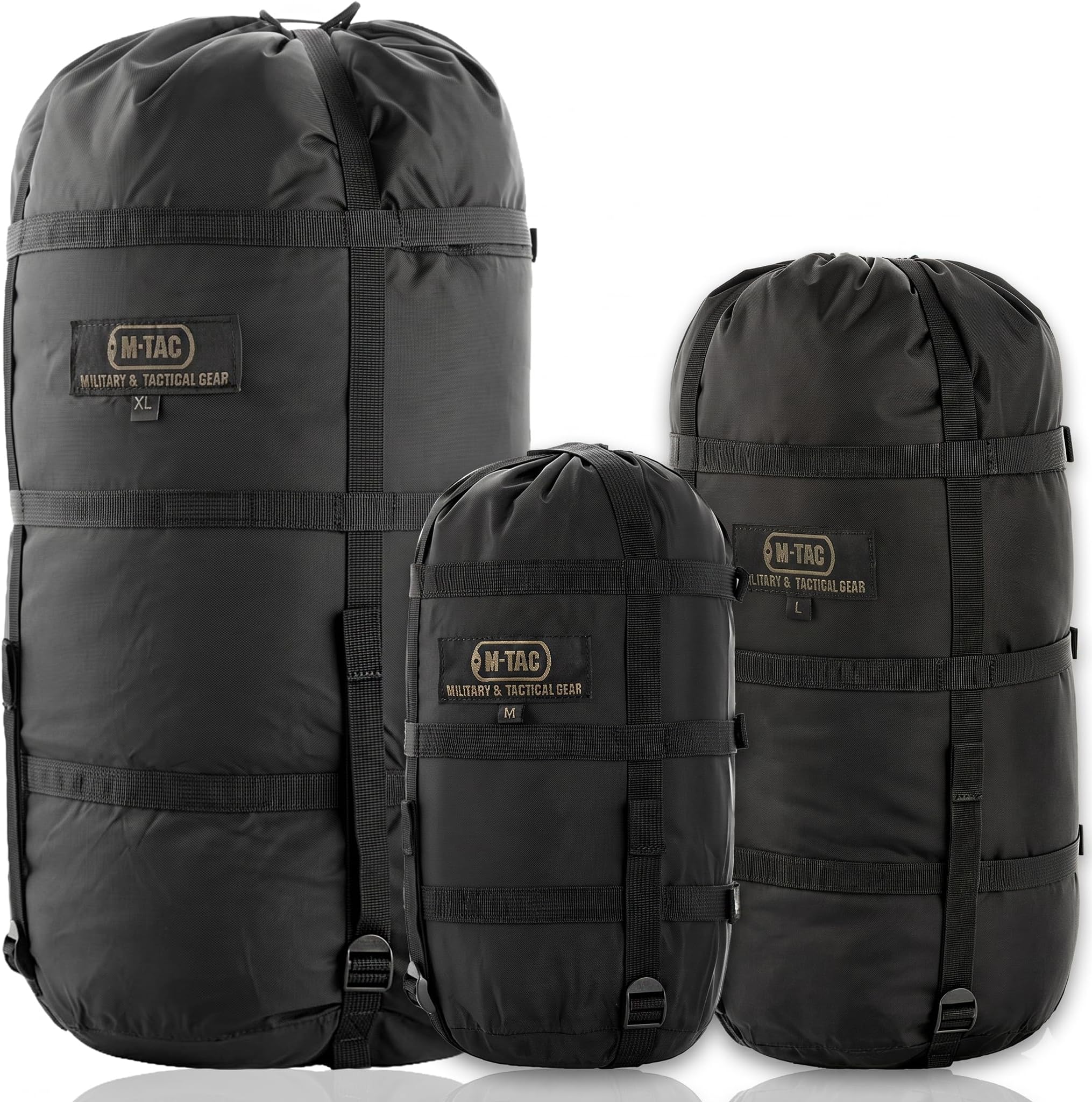 M-Tac Compression Stuff Sack for Sleeping Bag Military Water Resistant Compression Bag Lightweight Nylon Compression Sack for Travel, Camping, Hiking, Outdoor