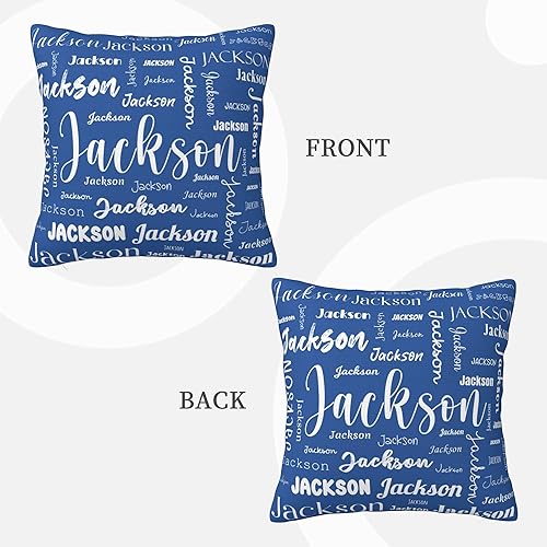 Miniatura 5 de Funda de almohada personalizada con nombre, funda de almohada personalizada con nombre, funda de almohada de felpa con nombre de 16 x 16 pulgadas,