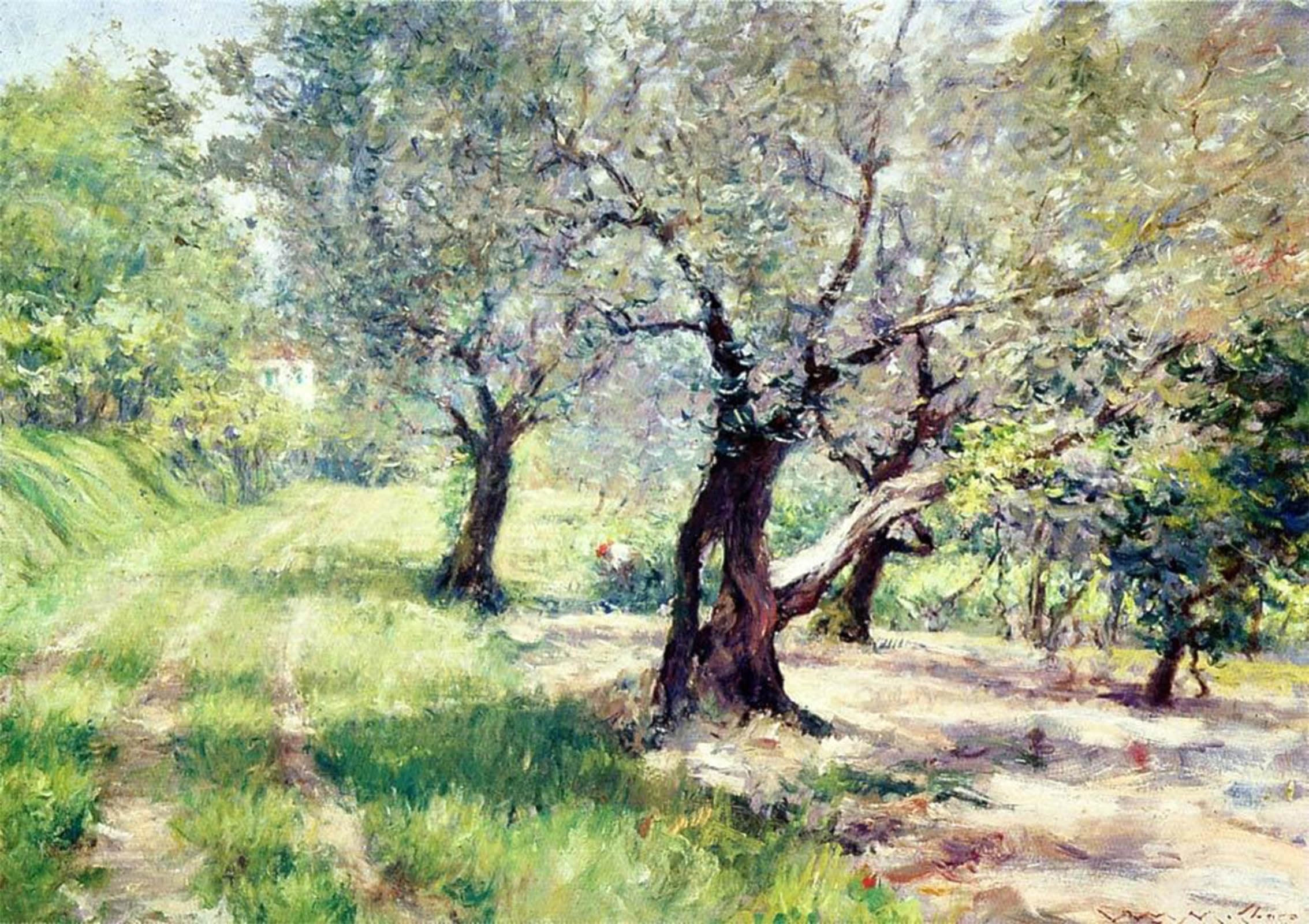 ARTXLXXBN Famous Art Print Poster Vintage Wall Art the Olive Grove by William Merritt Canvas Art Poster for Home Decor 60x90cm