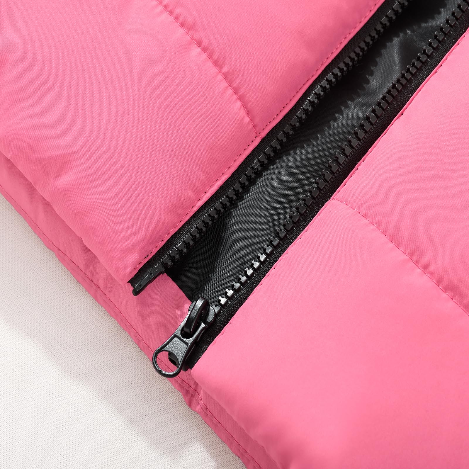 JOYSON Gilet imbottito per bambini, senza maniche, trapuntato, con cappuccio, età 5-14 anni