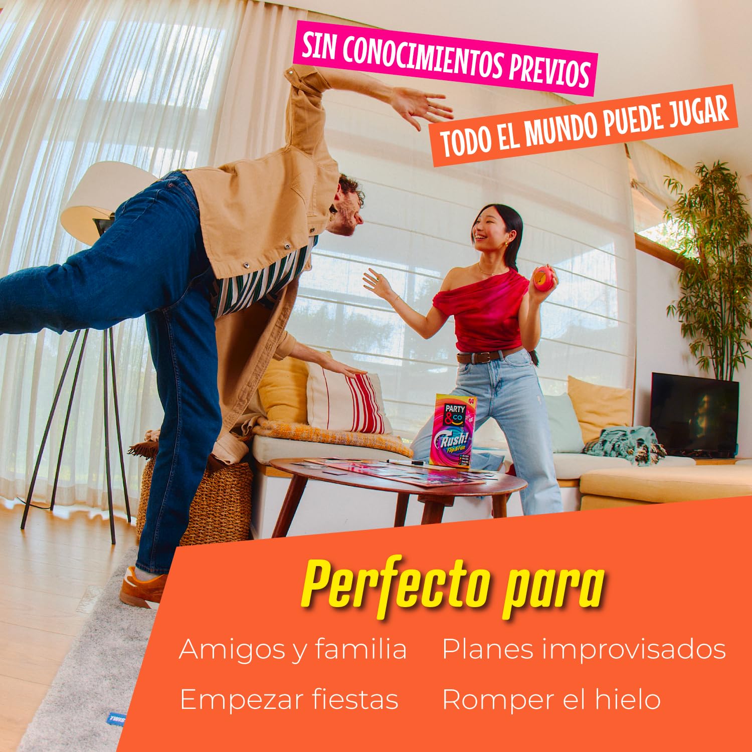 PARTY & CO. Rush - Juego de Mesa multiprueba, Divertido y por Equipos, Juego para Fiestas, Recomendado a Partir de 14 años