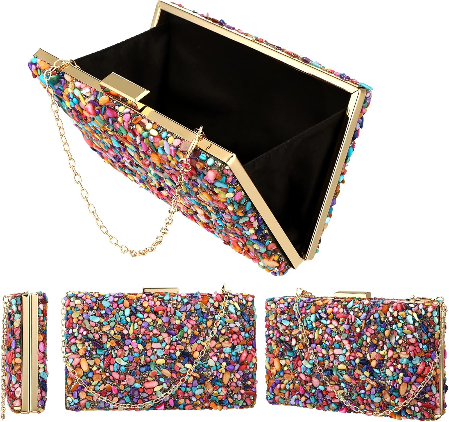 Acrylic Handbags for Women Perspex Geometric Evening Clutch Bag Elegant Purses Box Crossbody Bag for Wedding Banquet Prom - Image 4