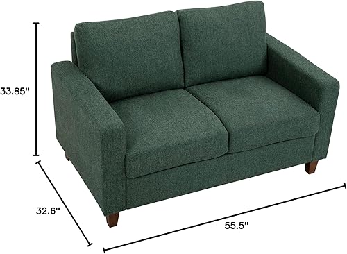 Miniatura 2 de Miles Mid Century - Sofá biplaza moderno para espacios pequeños, salas de estar, apartamentos y condominios, sofá de 2 plazas con almohadas