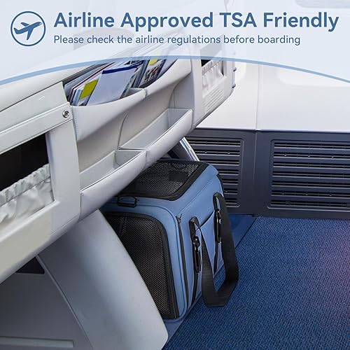 Miniatura 61 de Petsfit Transportador para perros pequeños, ligero, portátil, suave, para gatos grandes y medianos, malla transpirable de 5 lados, a prueba de fugas