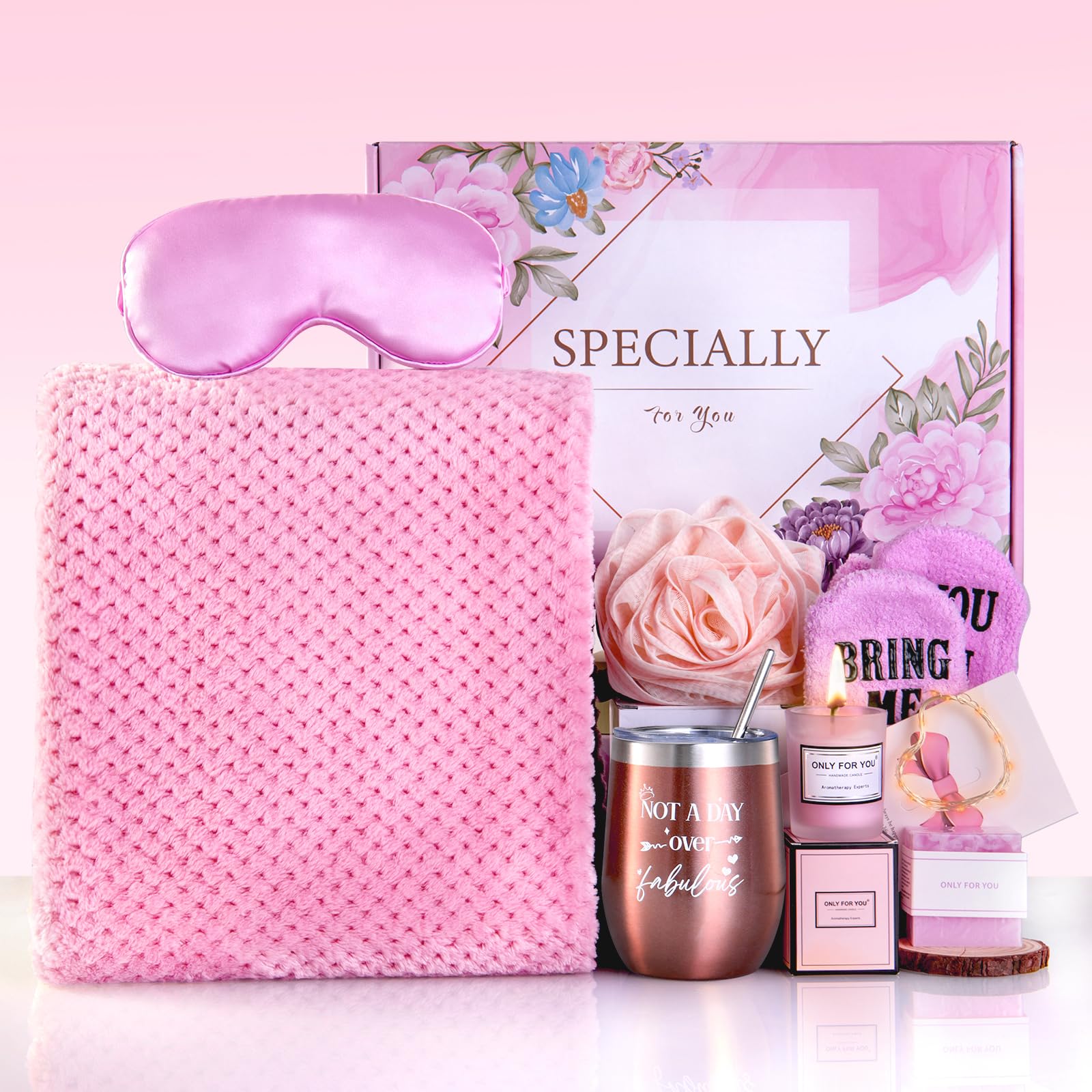 Gifts for Mom Women - Birthday Mother Get Well Soon Gifts from Daughter Son, Relaxing Spa Gift Basket Set for Mom Sister Husband Happy Birthday Bath Set Gift for Women/Best Friend/Mom/Sister