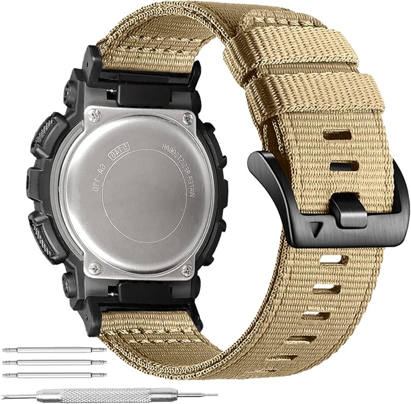 Rugged Nylon Watch Band for Casio gshock DW-5600/8900, Adjustable Sports Wrist Strap for GA-100/GW-B5600/GB-5600 /GW-6900
