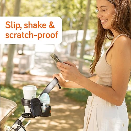 Miniatura 7 de Baby Uma Soporte para teléfono 3 en 1 - Soporte universal para portavasos para cochecito con soporte de teléfono de 360, portavasos Stanley para