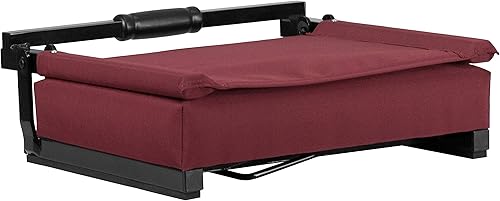 Miniatura 4 de EMMA + OLIVER Silla de estadio ligera con asiento ultra acolchado, 500 libras. Clasificado