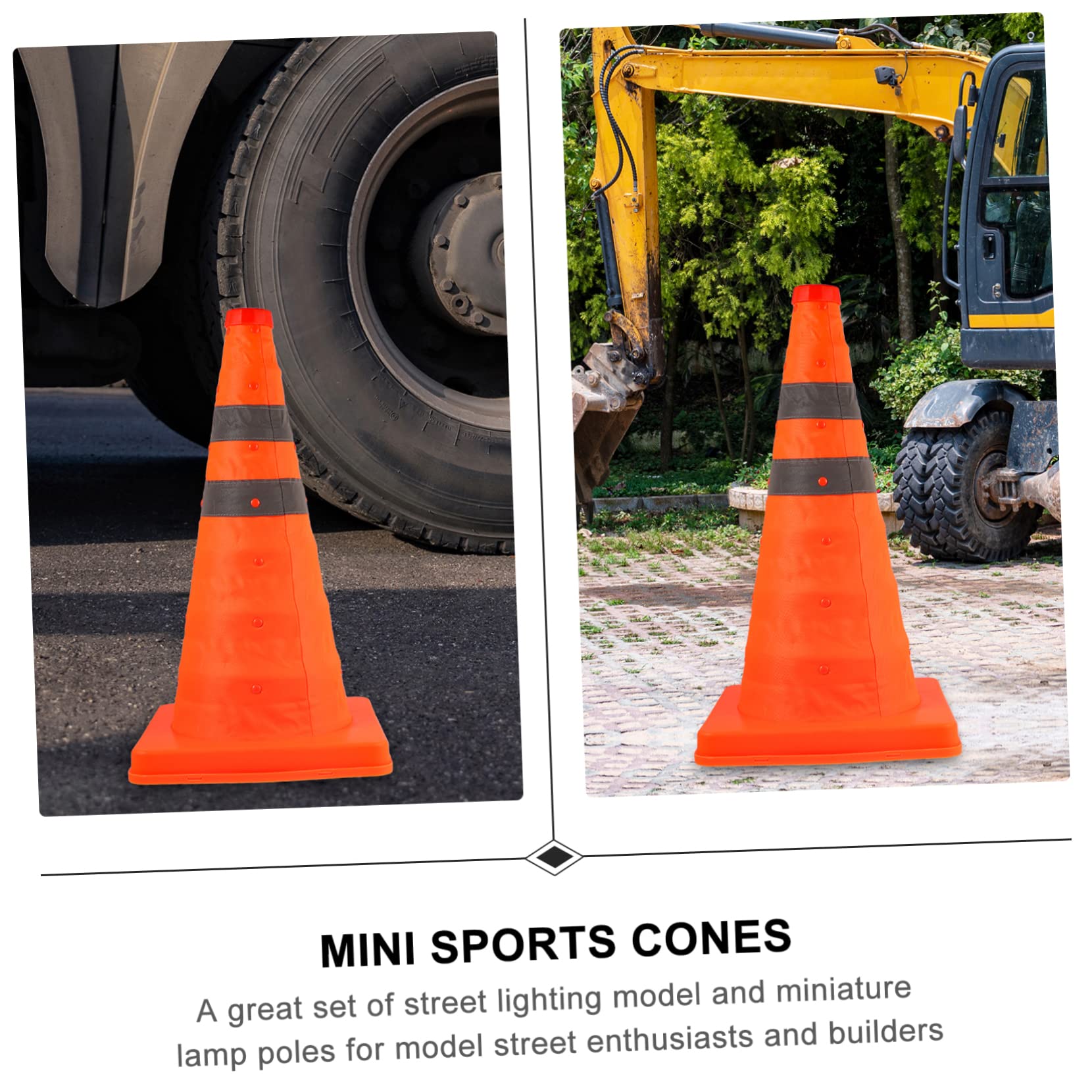 ULTECHNOVO 2pcs Road Cone Orange Cones for Parking Road Safety Cone Parking Cone Multi-Purpose Safety Cones Traffic Cone Sign Reflective Safety Cones Reflective Traffic Cone Traffic Cones Pp