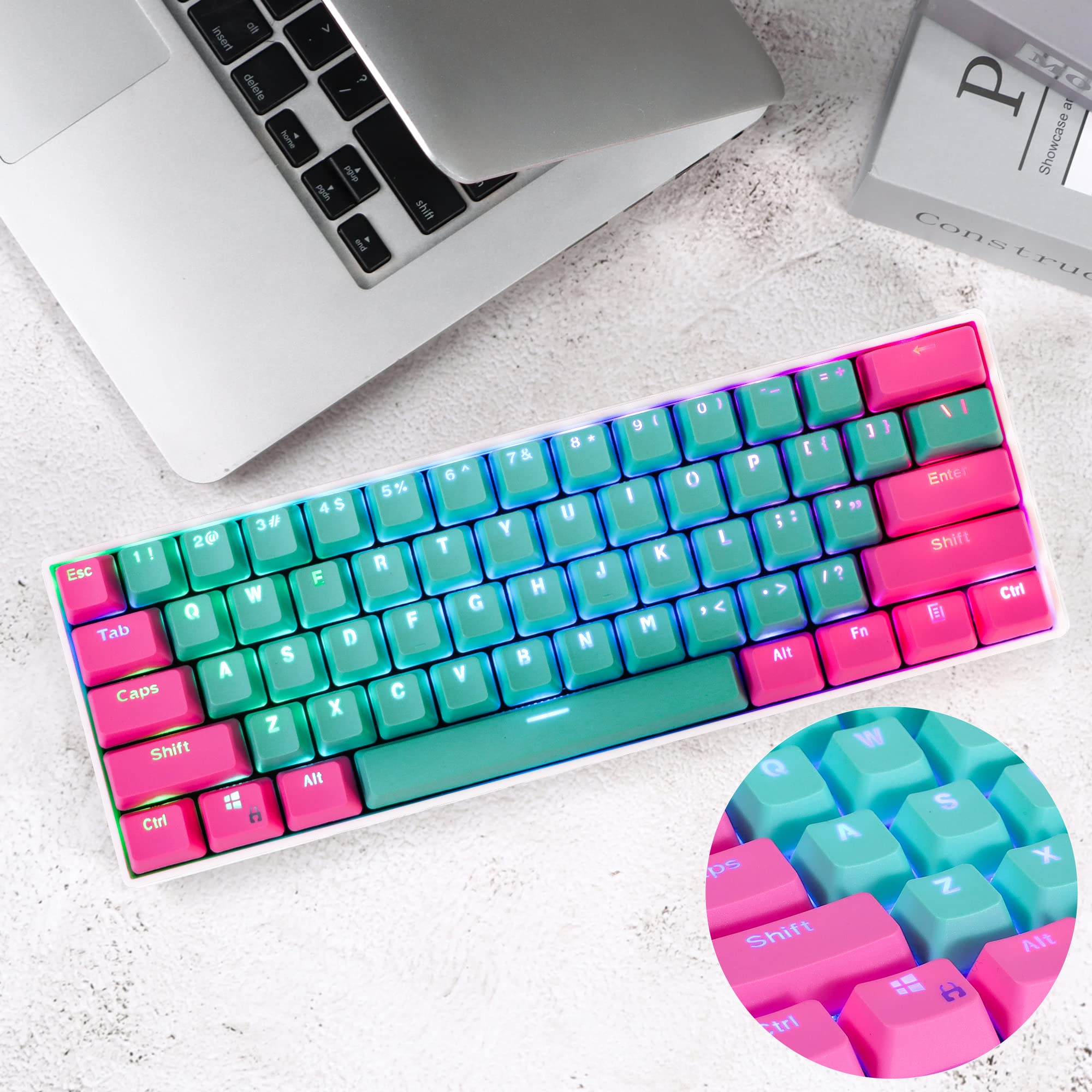 Amazon.com: Guffercty kred PBT Keycaps 60 Percent with 6.25U