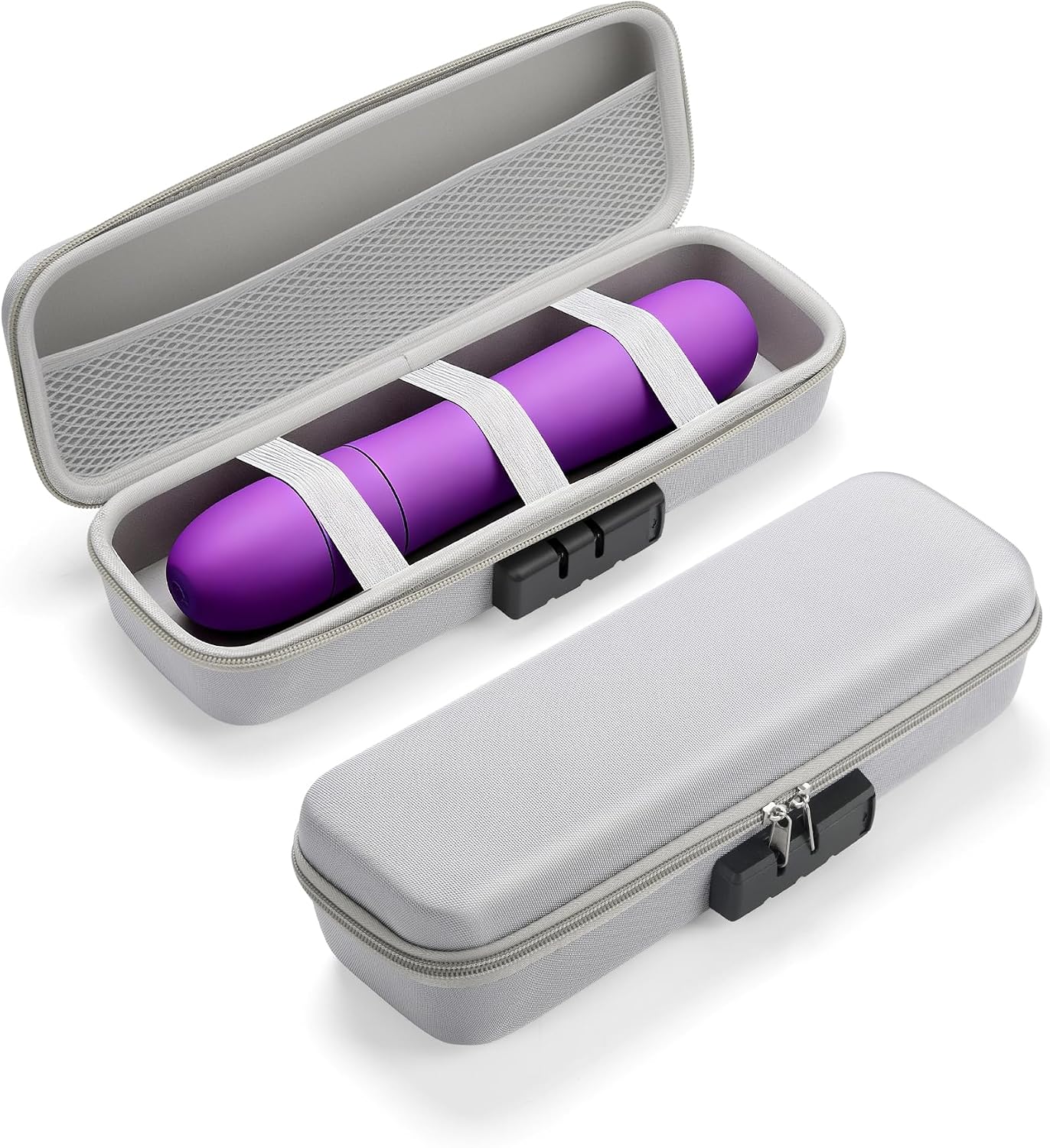 Lockable Adult Game Toy Storage Box with Password Lock, Discreet Organizer Case for Private Collections, Portable Storage for Women & Men Travel Use,12.2x3.93x3.14 Inches
