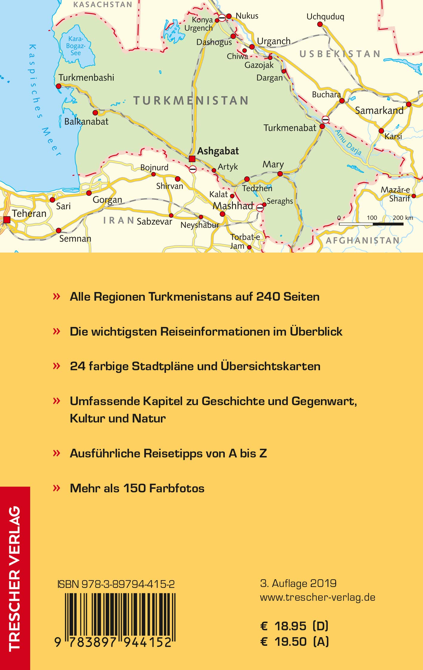 TRESCHER Reiseführer Turkmenistan: Durch die Wüste Karakum nach Ashgabat, Nisa, Merw und Konya Urgench