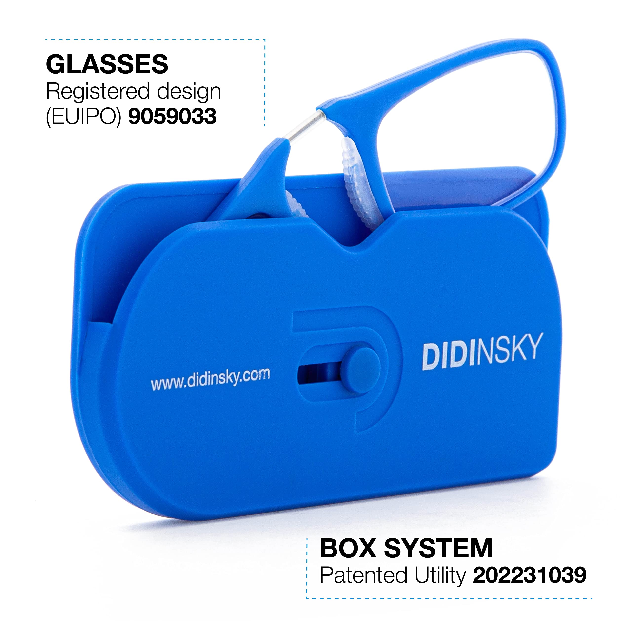 DIDINSKY DIMOMA Reading Glasses Without Temples, Klein, 2.5 - Image 3