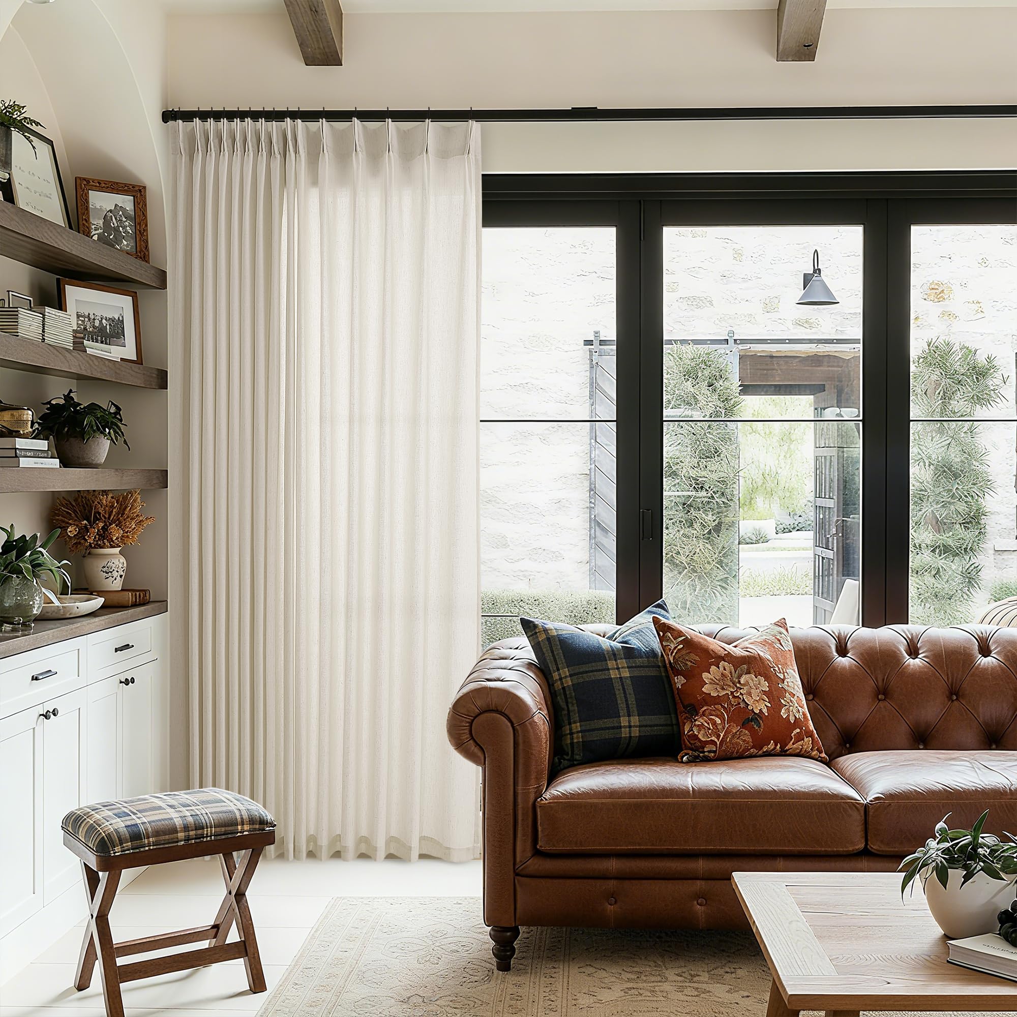 DUKIYO Pleated Linen Curtains
