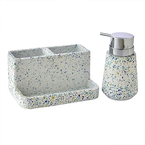 Miniatura 6 de SKL Home by Saturday Knight Ltd. - Soporte para cepillos de dientes de terrazo moteado, multicolor