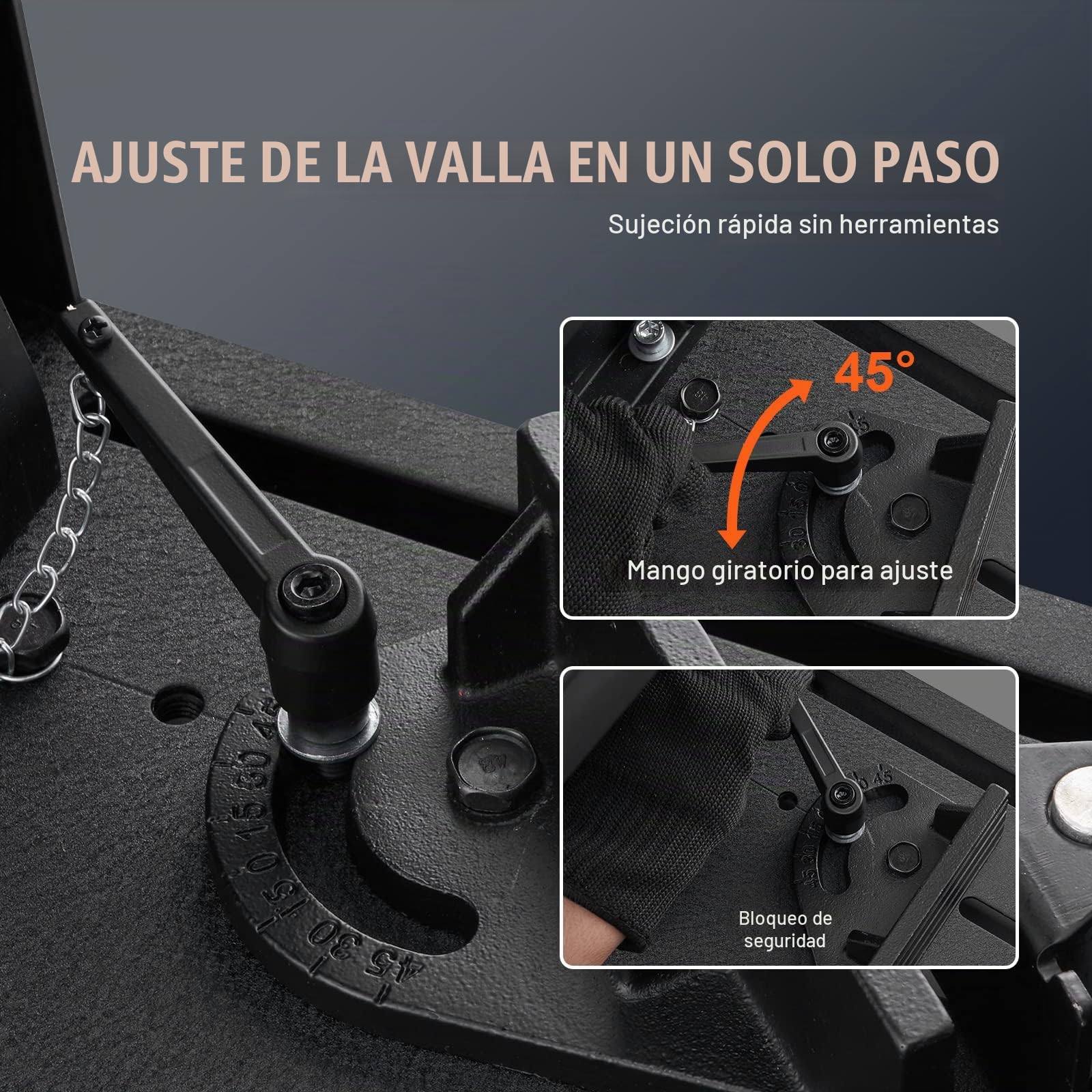 VEVOR Sierra de Corte de Metal de 35,5 cm Sierra de Inglete de Metal 0-45° 2800 W 1200 rpm Sierra de Corte con Hoja de Acero Inoxidable y Aleación Cerámica Corte en Frío para Acero Hierro Aluminio