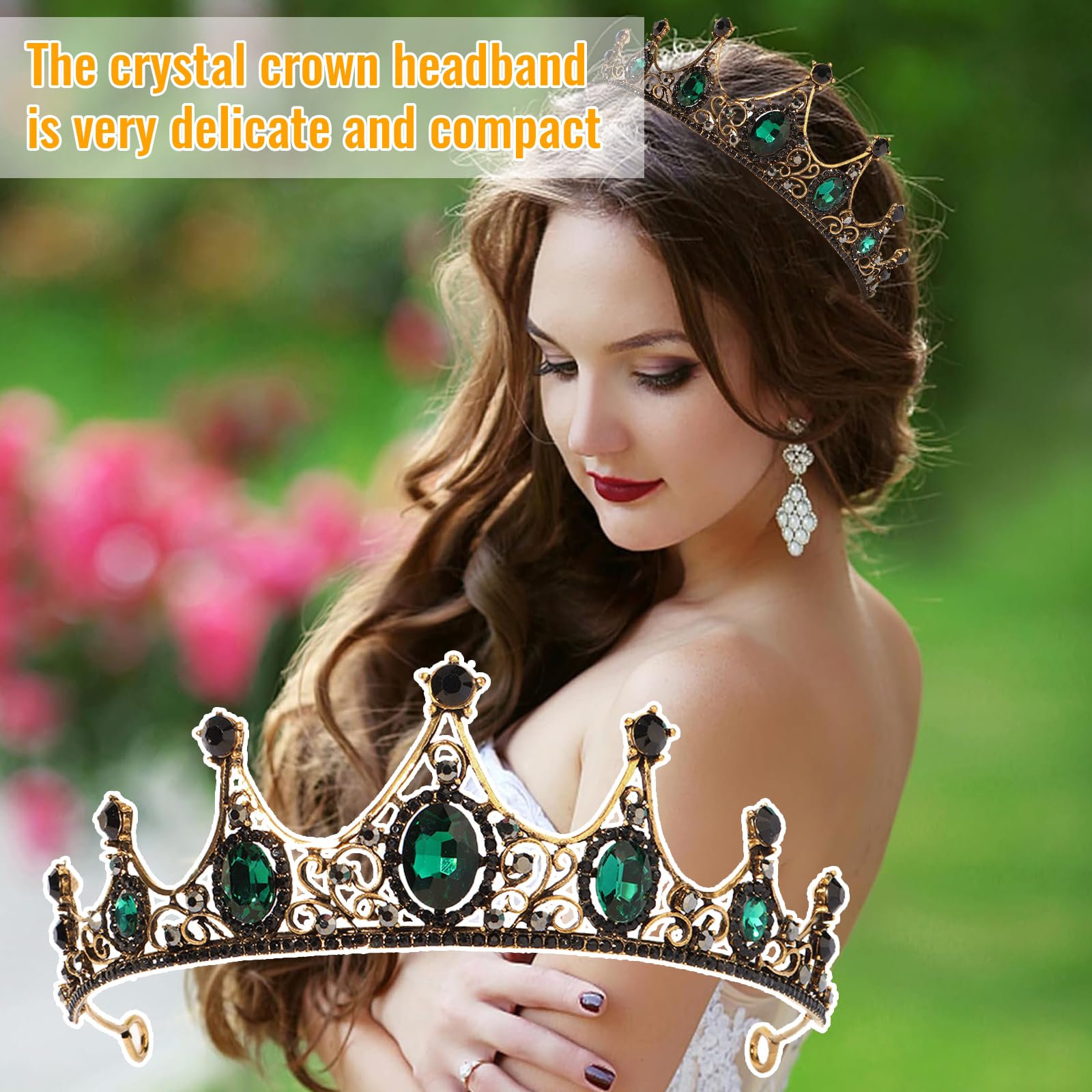 Kristallkrone Tiara Barock Krone Prinzessin Kristallkrone Königin Vintage Strass Stirnband
