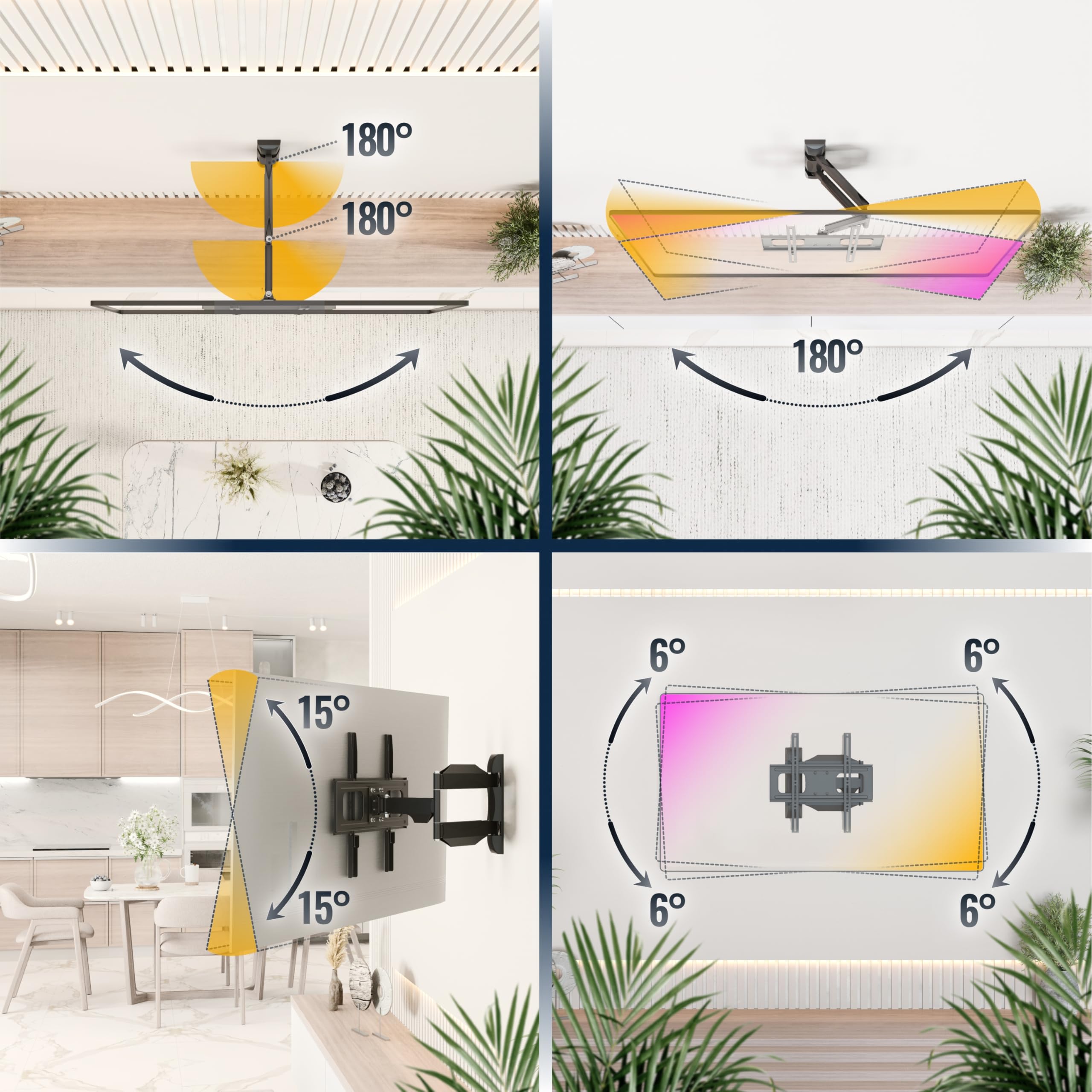 RICOO TV muurbeugel draaibaar met TÜV TV muurbeugel draaiarm voor 15-42 inch TV RICOO TV muurbeugel draaibaar met TÜV TV muurbeugel draaiarm voor 15-42 inch TV